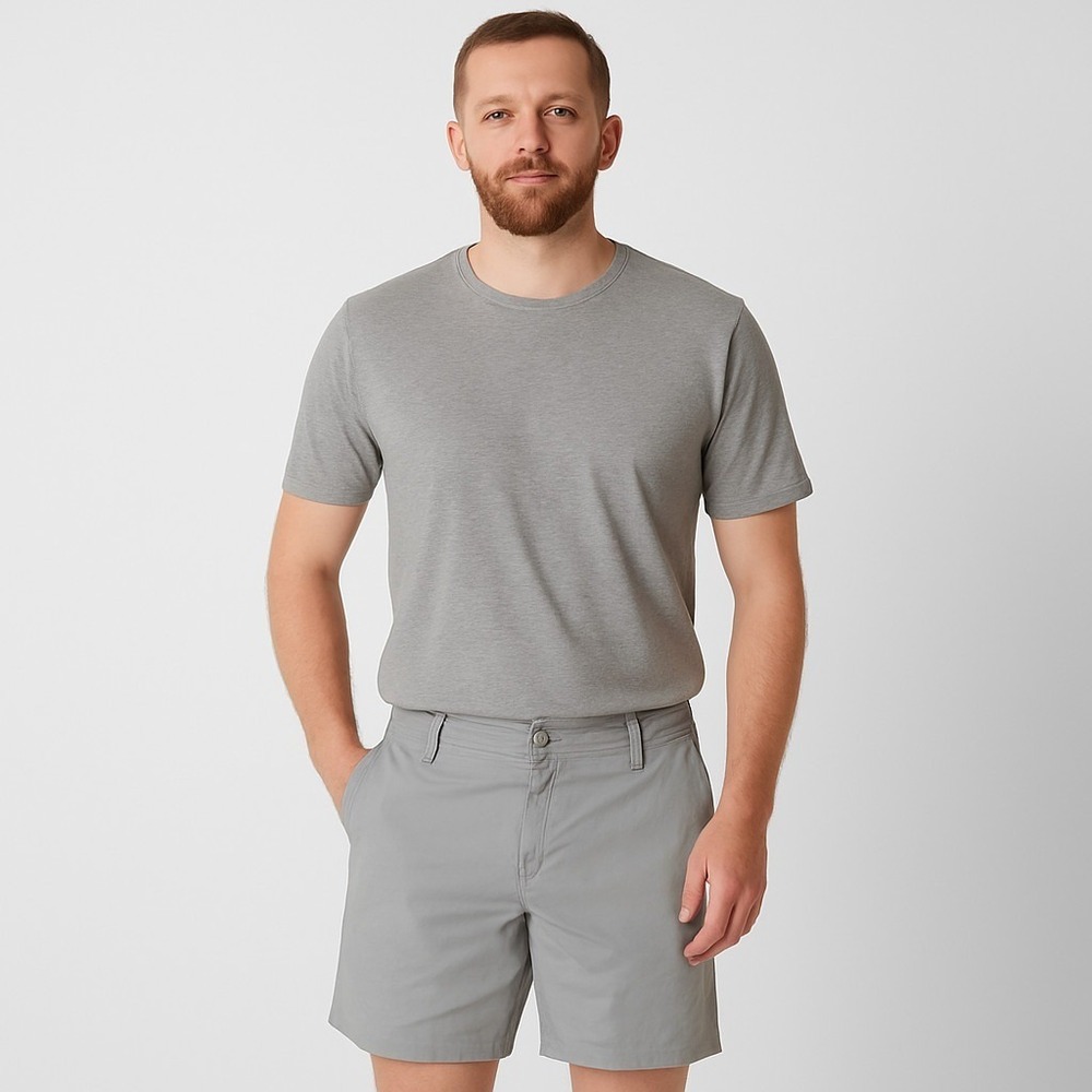 Columbia Gray Cotton Outdoor Hiking Shorts Men's 38 8" Inseam Utility Outdoors